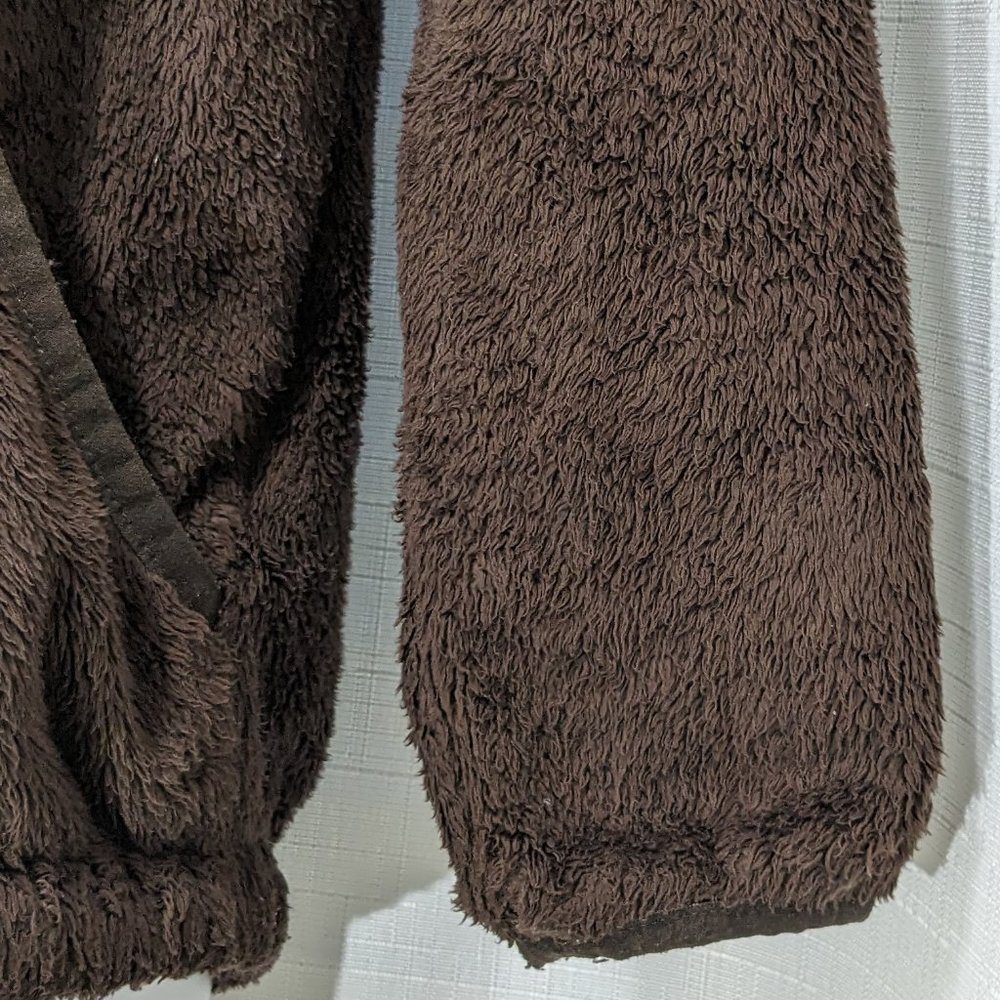 The North Face Oso Fleece Hoodie Jacket Brown Girls Size L EUC - Picture 5 of 10